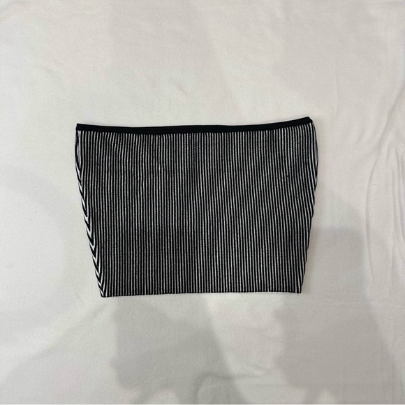 Babaton Tops - Babaton (Aritzia) Black & White Striped Tube Top
